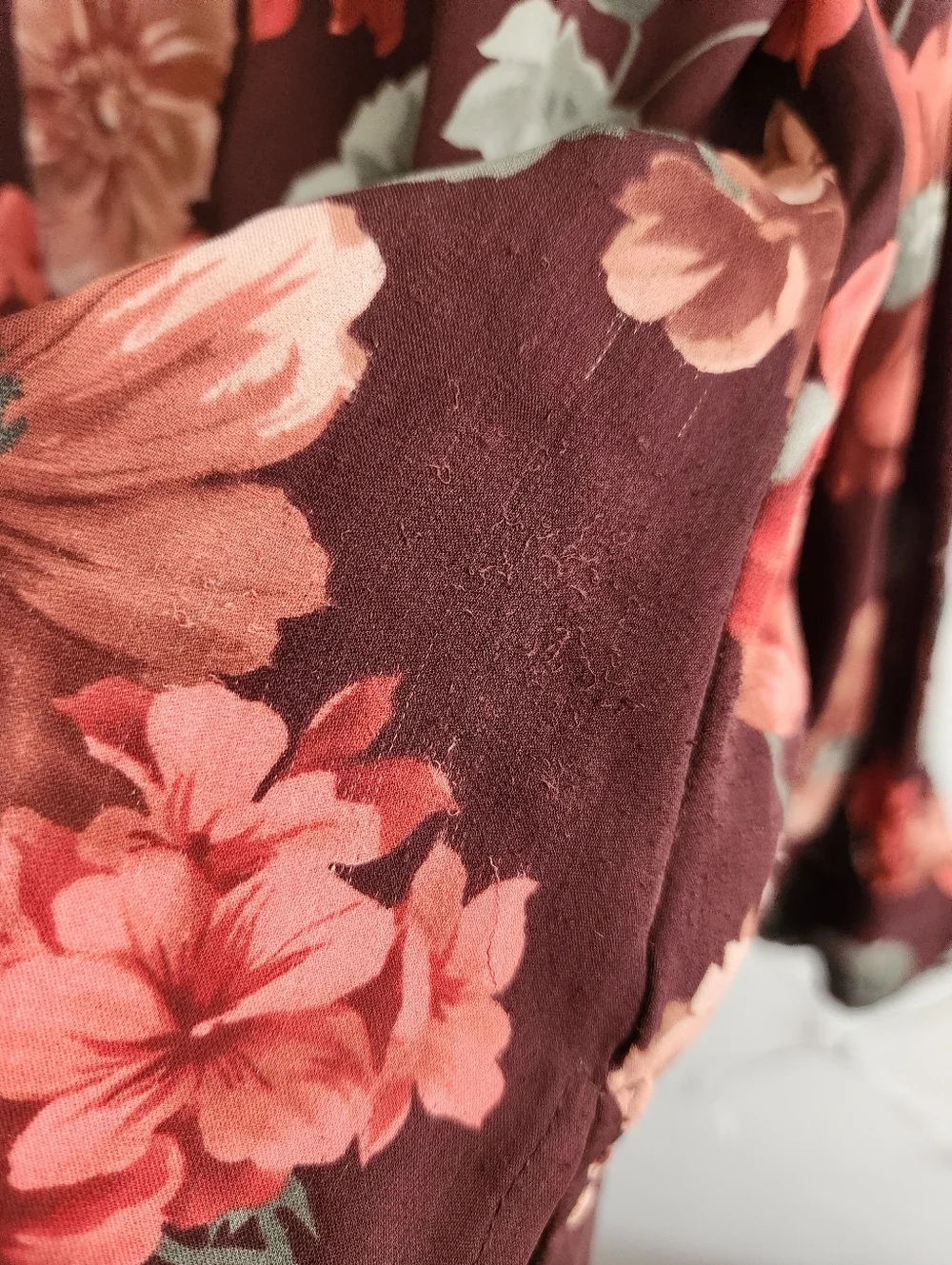 Jones New York Country Floral Button-Up Blouse • 100% Silk • Size 12